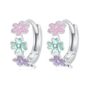 925 Sterling Silver Enamel White Gold Plated Earrings for Women-2