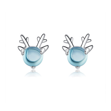 925 Sterling Silver Transparent Glass Earrings