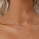 925 Sterling Silver Opal Nanometer Stone Necklace for Women-5