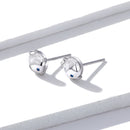 925 Sterling Silver Earrings with Pavé Setting CZ, Size 0.6*0.7cm, for Women-4
