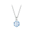 925 Sterling Silver Moissanite 6.5mm Diamond-like Pendant Necklace for Women-3
