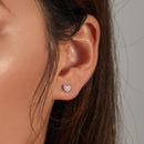 925 Sterling Silver Earrings with Pavé Setting CZ-7