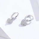 925 Sterling Silver CZ Pavé Setting Earrings for Women-3