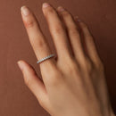925 Sterling Silver Moissanite 0.03ct Ring Size 6-7