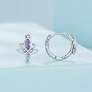 925 Sterling Silver Earrings with Pavé Setting CZ - 1.3x1.0cm - Oxidized Silver for Women-3