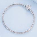 925 Sterling Silver Bracelet with Pavé Setting CZ, 17cm for Women-3