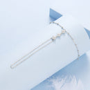 925 Sterling Silver 15+6cm White Gold Plated Pavé Setting CZ Bracelets-4