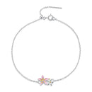 S925 Sterling Silver Adjustable Flower Bracelet for Women-3