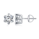 925 Sterling Silver Pavé Set CZ Earrings for Women - 0.5x0.5 cm-4