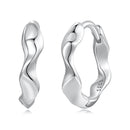 925 Sterling Silver White Gold Plated Earrings-1