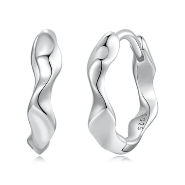 925 Sterling Silver White Gold Plated Earrings