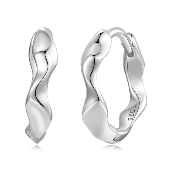 925 Sterling Silver White Gold Plated Earrings