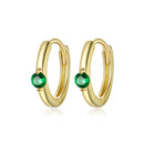 925 Sterling Silver Pavé Setting CZ Gold Plated Earrings for Women-5