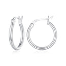 925 Sterling Silver Plated Platinum Earrings 24x2mm for Women-6