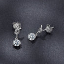 925 Sterling Silver Moissanite 0.50 Carat Earrings for Women-4