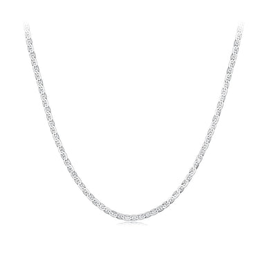 925 Sterling Silver Plated Platinum 45cm Necklace - 0