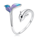 925 Sterling Silver Enamel Plated Puffer Fish Ring-2