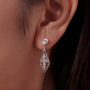 925 Sterling Silver 0.50 Carat Moissanite Earrings with White Gold Plating for Women-6