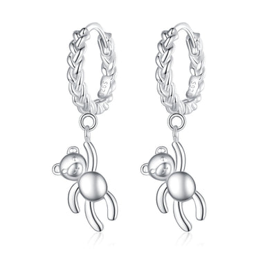 925 Sterling Silver Plated Platinum Earrings