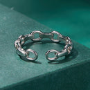 925 Sterling Silver Platinum Plated 0.4cm Wide Ring-1