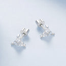 925 Sterling Silver Earrings with Pavé Setting CZ-3