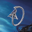 925 Sterling Silver Oxidized Glass Ring-2