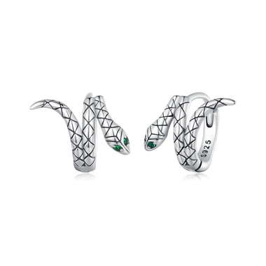 925 Sterling Silver Earrings with Pavé Setting CZ in Oxidized Finish - 0