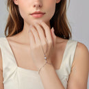 925 Sterling Silver White Gold Plated CZ Bracelet 15+6cm for Women-5