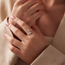 925 Sterling Silver Heart Shaped 0.17cm CZ Ring for Women-5
