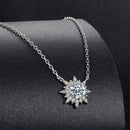 925 Sterling Silver 0.5 Carat Moissanite Necklace in White Gold Plating for Women-3