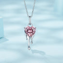 925 Sterling Silver Adjustable Necklace with Pavé Setting CZ & Pendant for Women-4