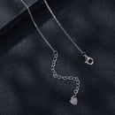 925 Sterling Silver Moissanite 0.5 Carat Necklace with CZ for Women-7