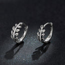 S925 Oxidized Silver Earrings 1.2*0.5cm for Women-6
