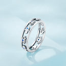 925 Sterling Silver Oxidized Silver Ring with Pavé Setting CZ, Size 6 for Women-2