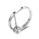 S925 Sterling Silver Ring Width 0.2CM Bead 0.6CM for Women-1
