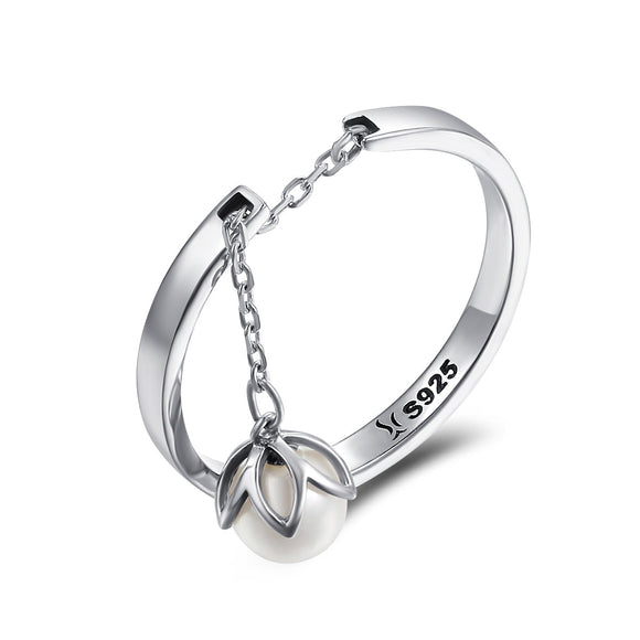S925 Sterling Silver Ring Width 0.2CM Bead 0.6CM for Women