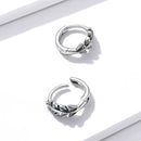 S925 Oxidized Silver Earrings 1.2*0.5cm for Women-5
