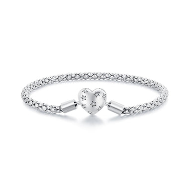 925 Sterling Silver Oxidized Silver Bracelets 17.0 Size with CZ for Women - 0