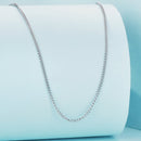 925 Sterling Silver 45S Platinum Plated Necklace for Women - 400mm Length, 0.8mm Thickness-3