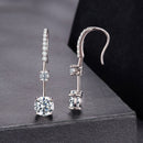 925 Sterling Silver Moissanite 1.00 Carat Earrings for Women-3