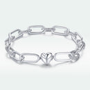 925 Sterling Silver Oxidized Bracelet 17cm for Women-4
