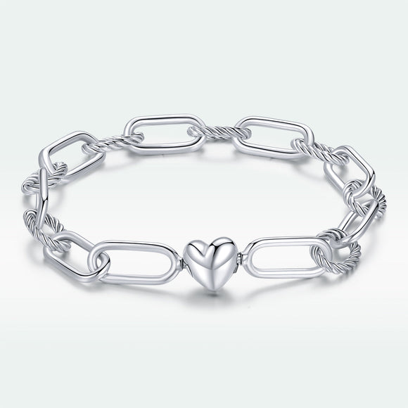925 Sterling Silver Oxidized Bracelet 17cm for Women