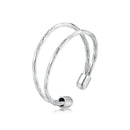 925 Sterling Silver & White Gold Plated Ring for Women - Stylish Width 2.3-6.3mm-2