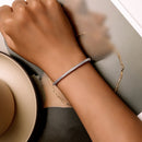 925 Sterling Silver Plated Platinum 140mm Chain Thickness 3mm Bracelet for Women-4