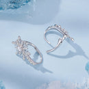 925 Sterling Silver Earrings with Pavé Setting CZ in White Gold for Women-4