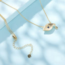 925 Sterling Silver Pavé CZ Pendant Necklace for Women - 40+5cm Length, 2x1cm Pendant-3
