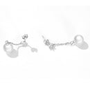 925 Sterling Silver Earrings with Pavé Setting CZ & Quality Shell Pearl-5