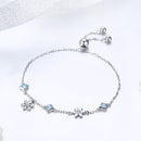 925 Sterling Silver Adjustable Bracelet for Women - 22cm-2