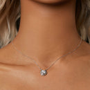 925 Sterling Silver Moissanite Necklace with Pavé Setting, 1 Carat, 400mm Length for Women-7