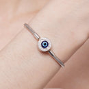 925 Sterling Silver Bracelet with CZ & Resin, Size 17.0-8